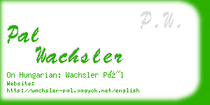 pal wachsler business card